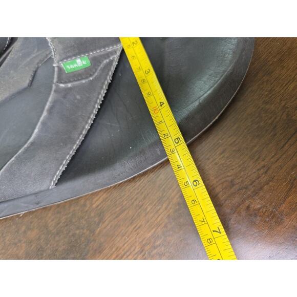 Sanuk Flip Flops Sandls Mens Size 12 Black Beer Cozy Thong Slip On Yoga CL 0810 - Picture 9 of 16